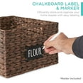thumbnail image 2 of Neatifyes Pantry Baskets Set of 2 16x12in Water Hyacinth Storage Baskets, Woven Wicker Kitchen Organizers with handles w/Chalkboard Label Chalk Marker - Brown, 2 of 7