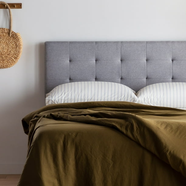 Headboards can be a great way to add a distinctive, personal touch to your bed and your whole bedroom. rest haven upholstered square tufted mid rise headboard queen gray