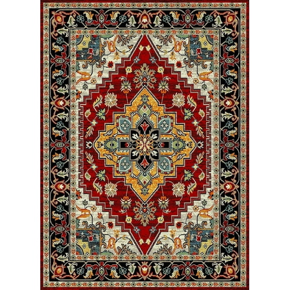AREA RUGS - Anti-Bacterial Decorative Modern Contemporary Designs for Living Room Bedroom Kitchen Home Entrances - 63-inch-by-87-inch, Olefin FIBER, Frieze YARN - 5x7