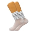 thumbnail image 2 of 6 Pairs Lightweight Slouch Knee High Socks with Thin Sole (White), 2 of 12