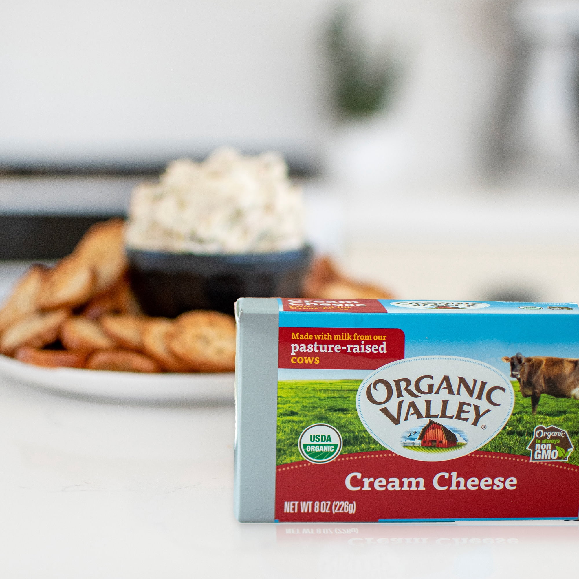 Organic Valley, Organic Cream Cheese, 8 oz Block