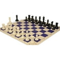 thumbnail image 5 of Conqueror Plastic Chess Set - Black & Ivory Pieces with Rollup Board - Blue, 5 of 7