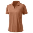 thumbnail image 5 of Womens Polo Shirts Summer Collared V Neck Short Sleeve Shirts Dressy Casual Lightweight Plain Golf Shirt, XL, 5 of 8