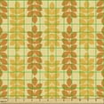 thumbnail image 2 of Leaf Sofa Upholstery Fabric by the Yard, Autumnal Warm Tones Fall Foliage Depiction Wheat Leaves, Decorative Fabric for DIY and Home Accents, Pale Yellow Pale Orange by Ambesonne, 2 of 5