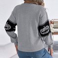 thumbnail image 4 of Suéter de calabaza de Halloween para mujer, jersey de manga larga de punto gris, jersey informal para vacaciones de otoño, cómodo y elegante, 4 of 6