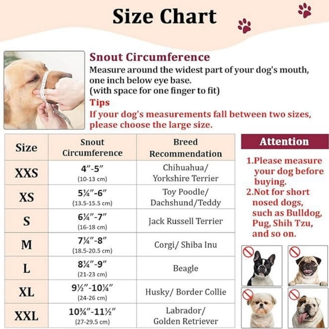 Small Dog Muzzle Mesh Cover | /Lick/Barking Control | Breathable Fabric | Adjustable Strap For Daily Use