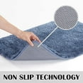 thumbnail image 4 of Bath Rug for Bathroom Non Slip Bathroom Mat (20 x 32, Blue) Water Absorbent Soft Microfiber Shaggy Bathroom Rug Machine Washable Bath Mat for Bathroom Thick Plush Shower Mat, 4 of 6