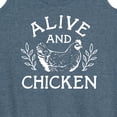 thumbnail image 3 of Instant Message - Alive And Chicken - Women's Racerback Tank Top, 3 of 6