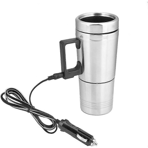 12V Car Kettle, Water Heating Cup for Car Stainless Steel Fast Water Boiler & Heater with LED