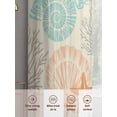 thumbnail image 6 of Coastal Turquoise Sheer Curtains 72 Inch Length 2 Panels Set, Ocean Coral Starfish Shell Modern Sea Voile Window Treatment Rod Pocket Curtains Sheers Drapes for Bedroom/Living Room/Kitchen 52"x72"x2, 6 of 7