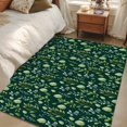 thumbnail image 3 of Area Rug 48×72in, Watercolor Pastoral Leaves Floor Carpet Living Room Rug, Country Botanical on Dark Green Non-Slip Welcome Mat Indoor Rugs for Bedroom Dining Room, 3 of 9