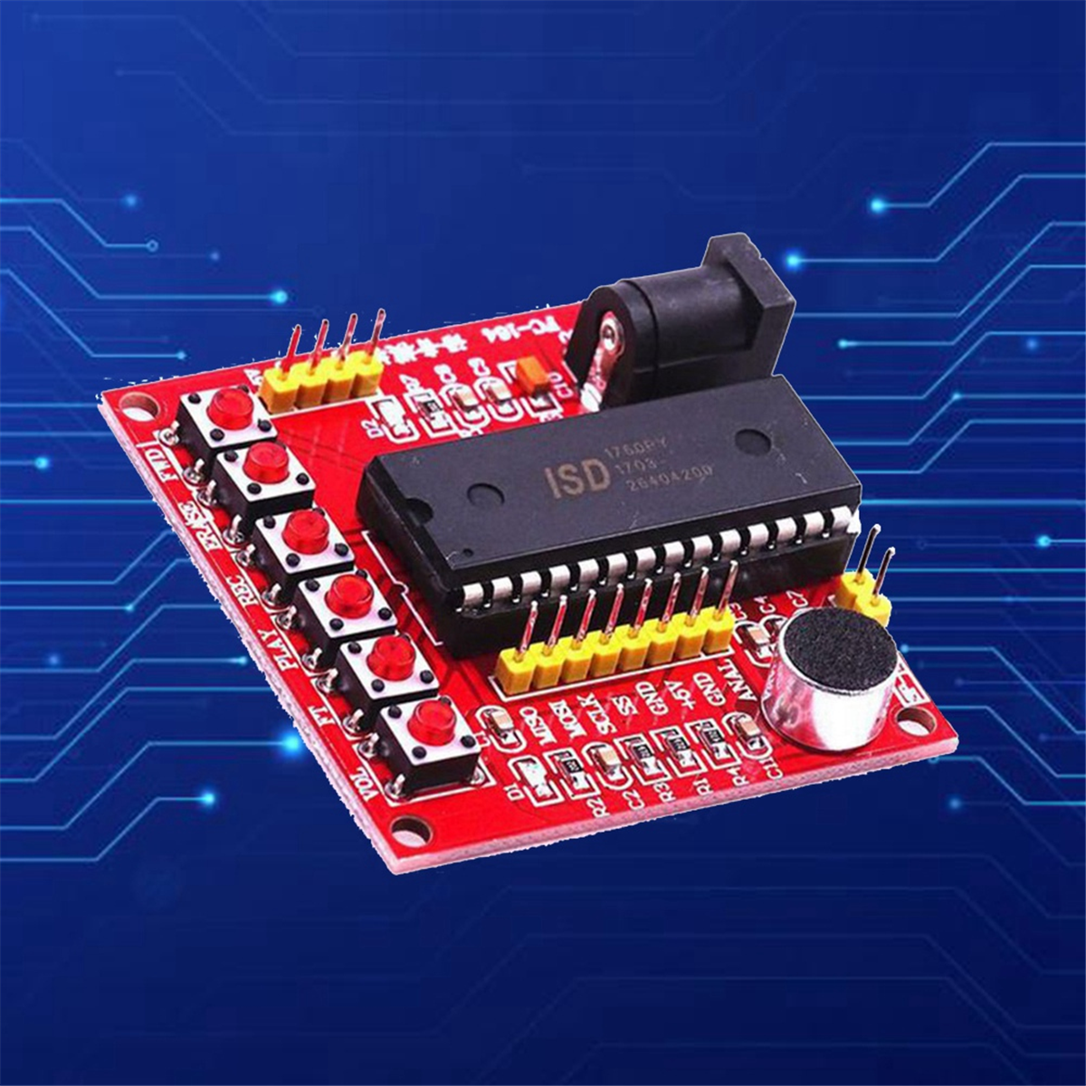 ISD1700 Series Voice Recording Module Power Amplifier Module Mito ISD1760 Module,1 x voice recording and playback module