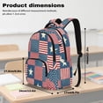 thumbnail image 7 of FKELYI School Backpack for Kids 17 Inch Bookbag Lightweight Backpacks for Boys Girls July 4th Star USA Flag Print Casual Daypack with Multi-Pockets Rucksack, 7 of 7