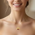 thumbnail image 7 of Taioiat Birthstone Necklace for Women Double Sunflowers and Birthstones with Engraving Gold Plated Jewelry Valentines Day Birthday Gifts for Women Best Friend Friendship, 7 of 7