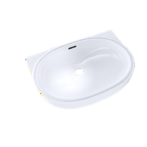 TOTO® Oval 19-11/16" x 13-3/4" Undermount Bathroom Sink with CEFIONTECT, Cotton White - LT546G#01