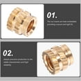 thumbnail image 3 of Raindrops 100Pcs Golden Brass Threaded Insert Nut Heat Set Embedment for Plastic Injection Molding, 3 of 5