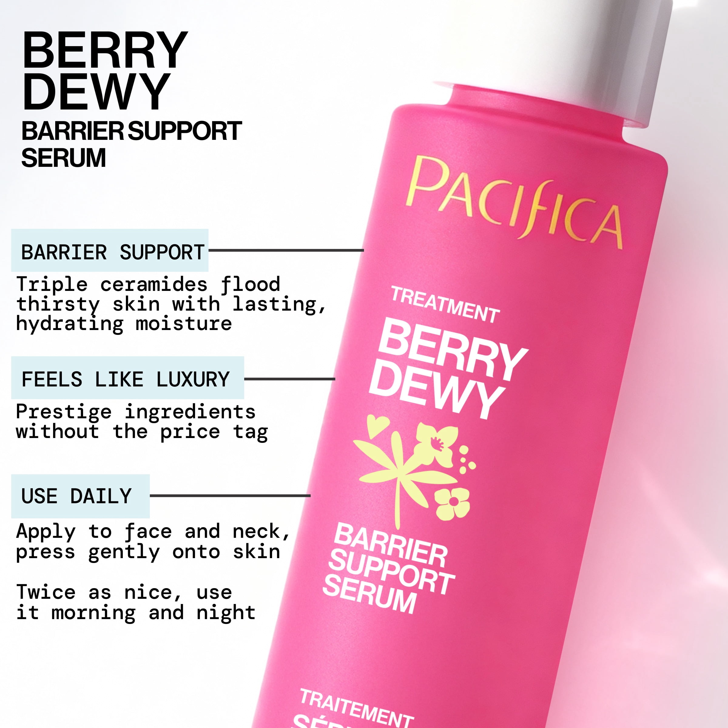 Pacifica Berry Dewy Barrier Support Serum 1 fl.oz