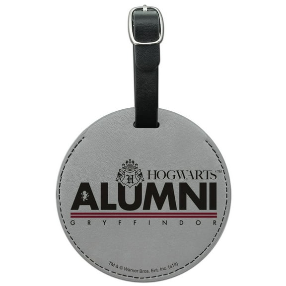 Harry Potter Gryffindor Alumni Round Leather Luggage Card Suitcase Carry-On ID Tag
