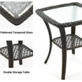 thumbnail image 6 of Syngar 3 Piece Patio Swivel Furniture Set, Swivel Bistro Set with Coffee Table, All Weather Conversation Chairs with Gray Cushions, Outdoor Furniture Set for Backyard, Poolside, Garden, D8000, 6 of 11