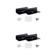 thumbnail image 1 of Riwesomey 2x Estante de pared flotante de acrílico Estante de exhibición pequeño para altavoz inalámbrico Negro Tipo 1 2piezas, 1 of 1