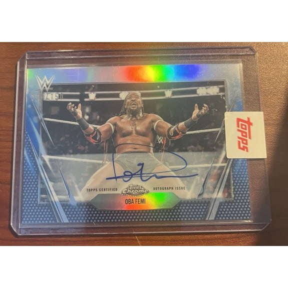 Collectible Near Mint 2026 Topps Chrome WWE Oba Femi #BCA Chrome Trading Card