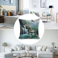 thumbnail image 3 of waterfall river birds Linen toss pillowcase decoration pillowcase gifting preferred 18x18 inch cushion cover 2 sets sofa pillowcase sofa bedroom living room car, 3 of 8