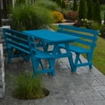 thumbnail image 1 of A &amp; L Furniture Yellow Pine Couples Picnic Table with 2 Backed Benches, 1 of 3
