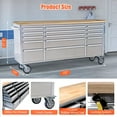 thumbnail image 7 of Danolapsi 72" Rolling Tool Chest with 15 Drawers,Heavy-Duty Steel & Rubber Wood Workbench on Wheels, Garage Workbench with Key Locking System, Drawer Liners for Warehouse Repair Shop, 7 of 7