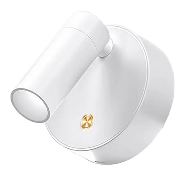 Lámpara de Pared LED Regulable con Interruptor Recargable por USB para Dormitorio, Base Magnética para Estudio y Lectura Junto A la Cama.
