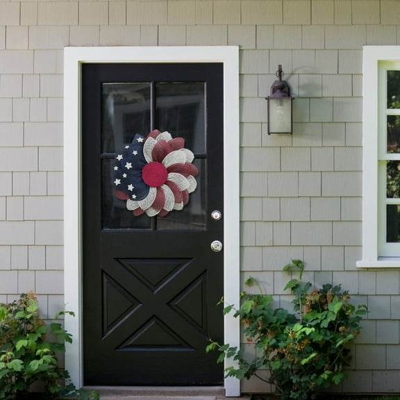 BSJJY 4th of July Wreaths for Front Door,Memorial Day Wreath,Patriotic Wreaths for Front Door, Independence Day Wreath,Wreaths for Front Door Wall Window Decor.