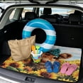 thumbnail image 2 of COEQINE SUV Trunk Liner for Dogs, Durable Scratch-proof Rear Cargo Mat Suitable for Most Car Models, Easy to Clean Auto Interior Accessories, Highland Cow Bow Sunflower, 2 of 7