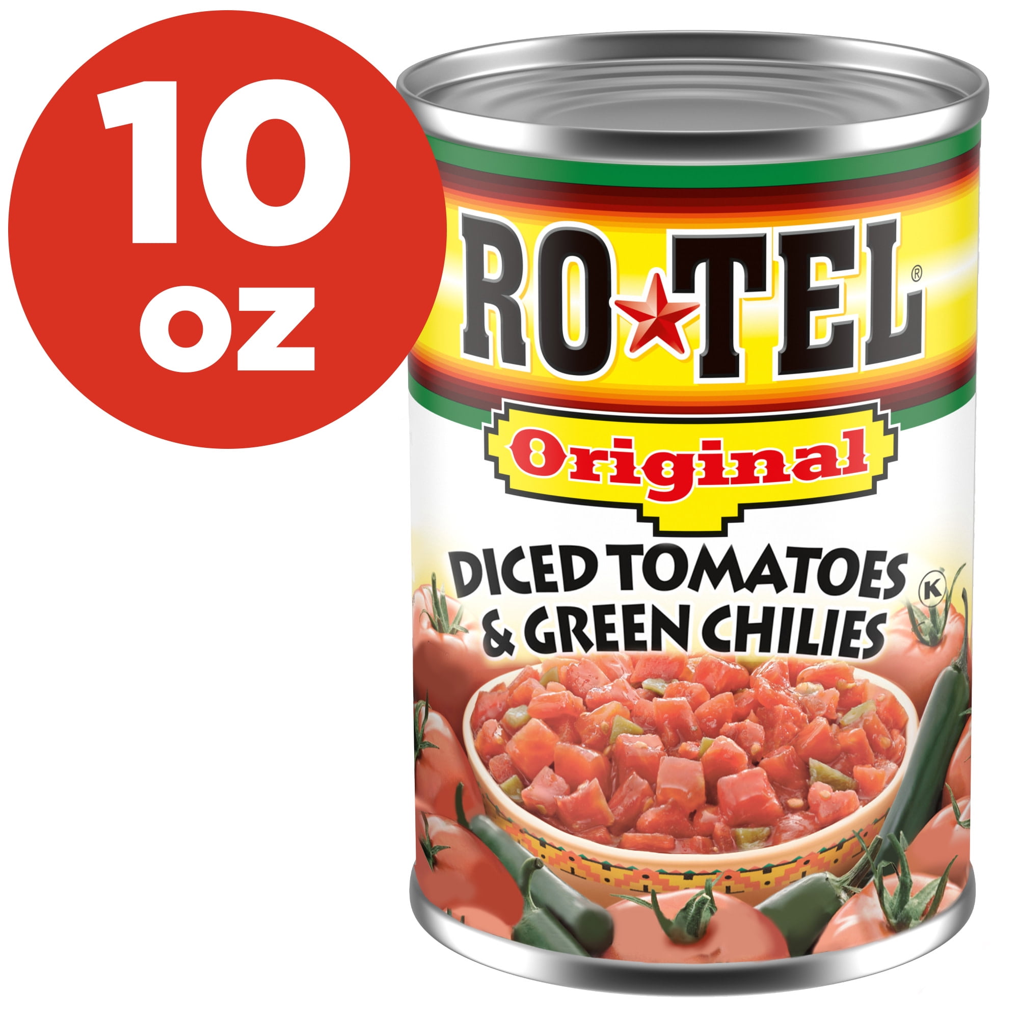 RO*TEL, Chili Fixin's Seasoned Diced Tomatoes & Green Chilies, 10