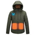 thumbnail image 1 of EGNMCR Womens Plaid Shacket Jacket USB Intelligent Constant Temperature Heated Windproof Plus Size Coat For Men And Women Winter 4 Heated Jacket Coat Women Coat, 1 of 3