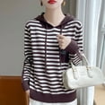 thumbnail image 3 of American Hooded Sweatshirt Women's Loose Base 2024 Spring And Autumn New Item Hooded Sweater Casual Jacket Knitted Sweater Top, 3 of 5