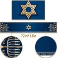 thumbnail image 3 of Hanukkah Table Runner Chanukah Menorah Star of David Jewish Festival Holiday Party Kitchen Dining Home Decoration (13.8" x 71"), 3 of 5