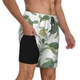 thumbnail image 3 of Haiem Cute Turtle Mens Swim Trunks with Compression Liner 2 in 1 Swimming Shorts Stretch Swimwear Quick Dry,Board Shorts-3X-Large, 3 of 9