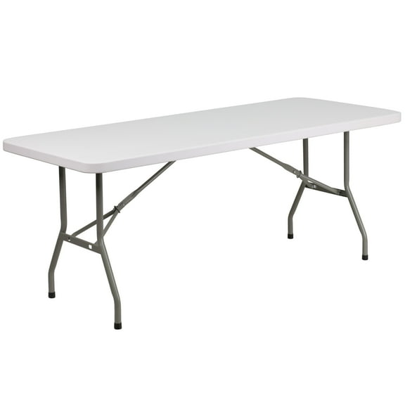 Flash Furniture Elon 6' Rectangular All-Occasion Plastic Event Folding Table, White