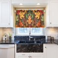 thumbnail image 5 of Yayeee Kitchen Curtains Tier Pair Light Filtering 27"x36" Rod Pocket Short Cafe Window Panel, Colorful Autumn Leaves, 5 of 7