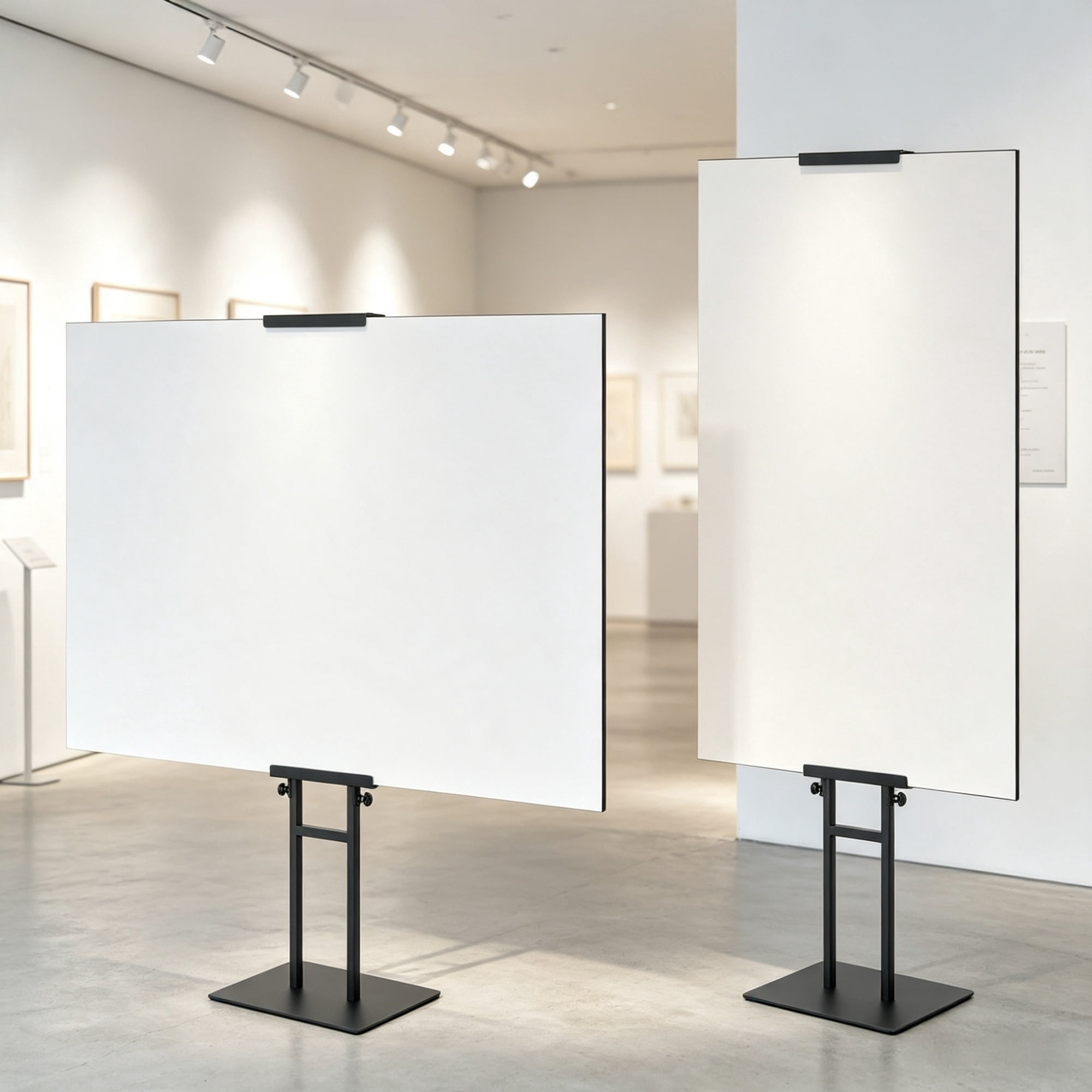 Heavy Duty Double-Sided Poster Stand, Adjustable Floor Sign Holder up to 75" for Foam Board & Banners