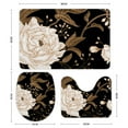 thumbnail image 3 of GZHJMY Bathroom Mat set of 3， Peonies and Roses 3 Pieces Bath Mats Set for Bathroom, Vintage Style Non-Slip Washable Cover Floor Rug Decorations for Kitchen Bathroom Bedroom, 3 of 6