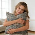 thumbnail image 4 of zhonghuaying Vintage Floral Print Throw Pillow Covers 17.7x17.7in Set of 1 Neutral Modern Farmhouse Pillowcases Accent Decorative Cushion Covers Boho Home Decor for Couch Sofa Chair Bed Living Room, 4 of 4