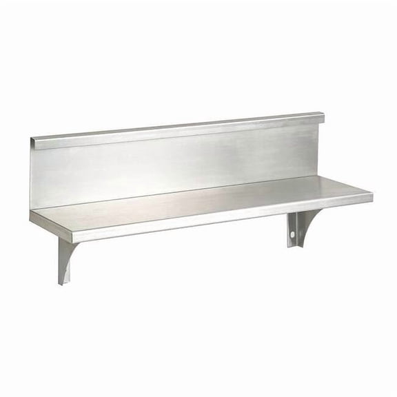 Manufacturer Varies Utility Shelf w/Backsplash, 8-1/8x24x5In 4WMK1