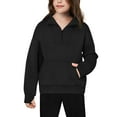thumbnail image 4 of Arshiner Girls Half Zip Sweatshirt Fleece Quarter Zip Pullover Sweatshirts Fall Clothes for Teen Girls Thumb Hole, 4 of 6