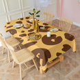 thumbnail image 5 of Yellow and Brown Of Leopard Print Rectangle Tablecloth 60"x120",Waterproof Polyester Rectangle Table Cloth, Wipeable Spillproof Polyester Tablecloth for Dining, Camping, Indoor and Outdoor, 5 of 6
