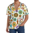 thumbnail image 2 of Disketp Men's Hawaiian Beautiful African Womens Print Shirts Button Down Holiday Beach Shirts-X-Large, 2 of 5