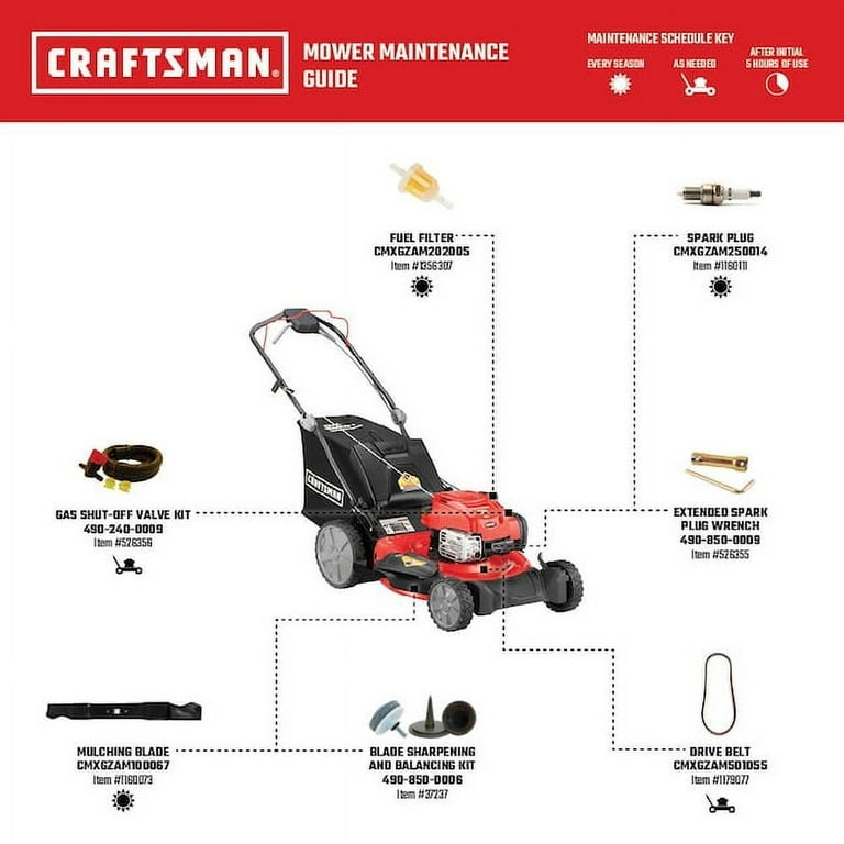 Craftsman 21 inch lawn on sale mower parts
