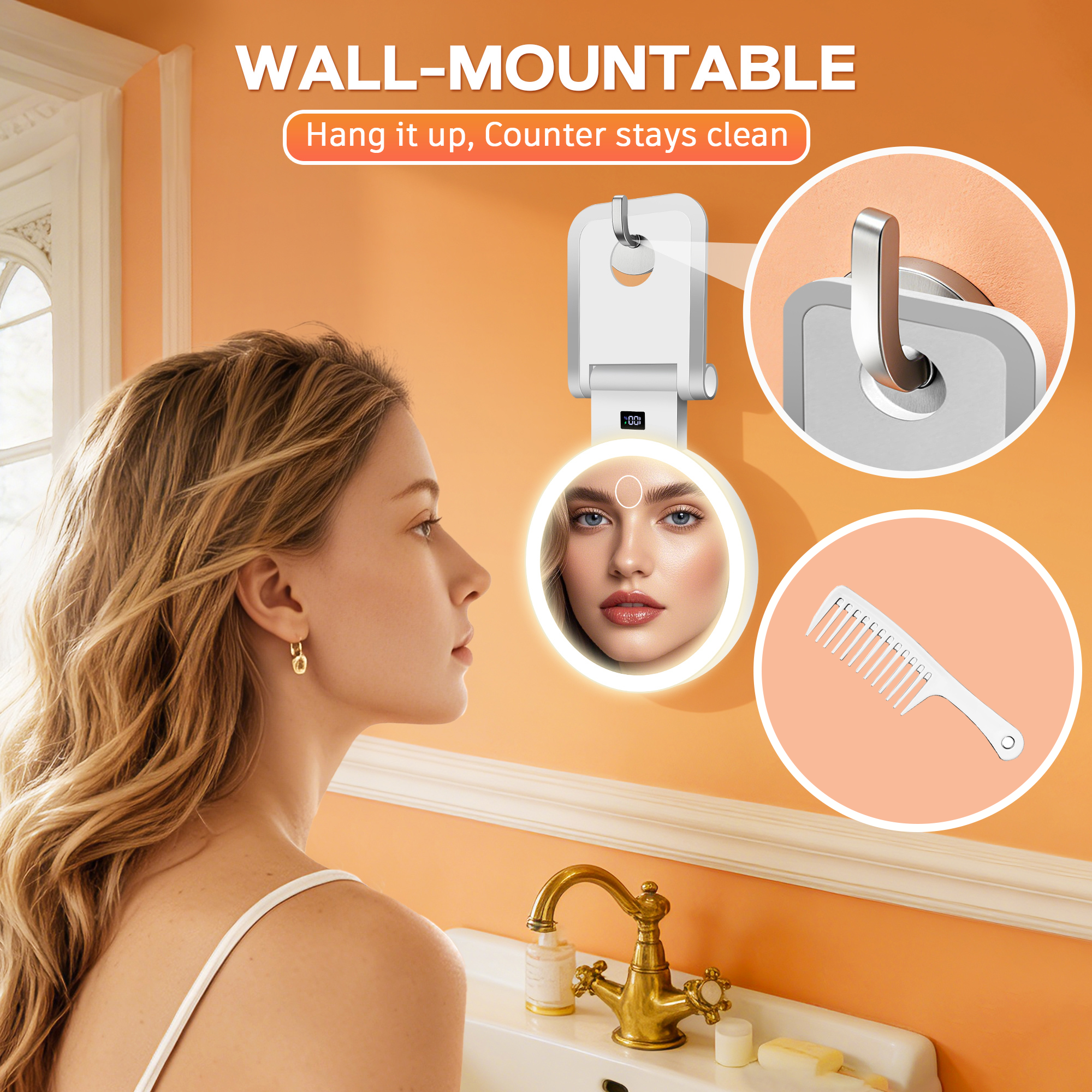 BBeauty Planet 30X/1X LED Magnifying Mirror, Rechargeable photo 3