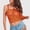 Orange, variant on Women's Lingerie Fashion Rhinestone Camisole Cropped Lace Lingerie Tank Tops Cami for Party Nightclub Festival Pink M