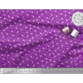 thumbnail image 3 of Soimoi Purple Cotton Cambric Fabric Leaves & Buds Floral Printed Craft Fabric by the Yard 56 Inch Wide, 3 of 3