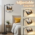 thumbnail image 3 of Arc Floor Lamp with Adjustable Lampshade Deer Elk Wildlife Animal Painting Elk Large Antlers Mountain Standing Lamp 3 Color Temperatures Dimmable Tall Pole Lamp with Foot Switch for Bedroom, 3 of 8